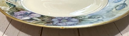 Black Knight Hohenberg Bavaria Morning Glory Floral w/ Gold 9 1/4” Dinner Plate - Picture 7 of 7