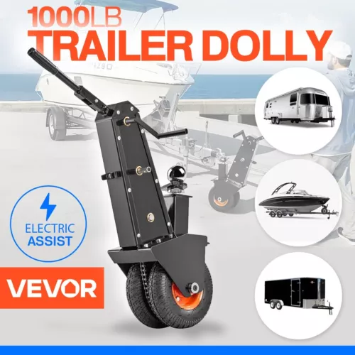 Original VEVOR Trailer Dolly Mover – 1000lbs Electric & Manual Drive, 9" Tires