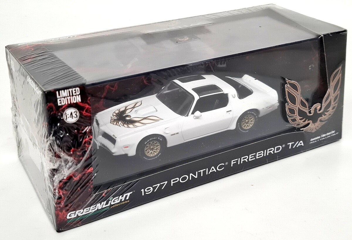 Greenlight 1/43 Pontiac Firebird Trans Am 1977 White Diecast Model Car