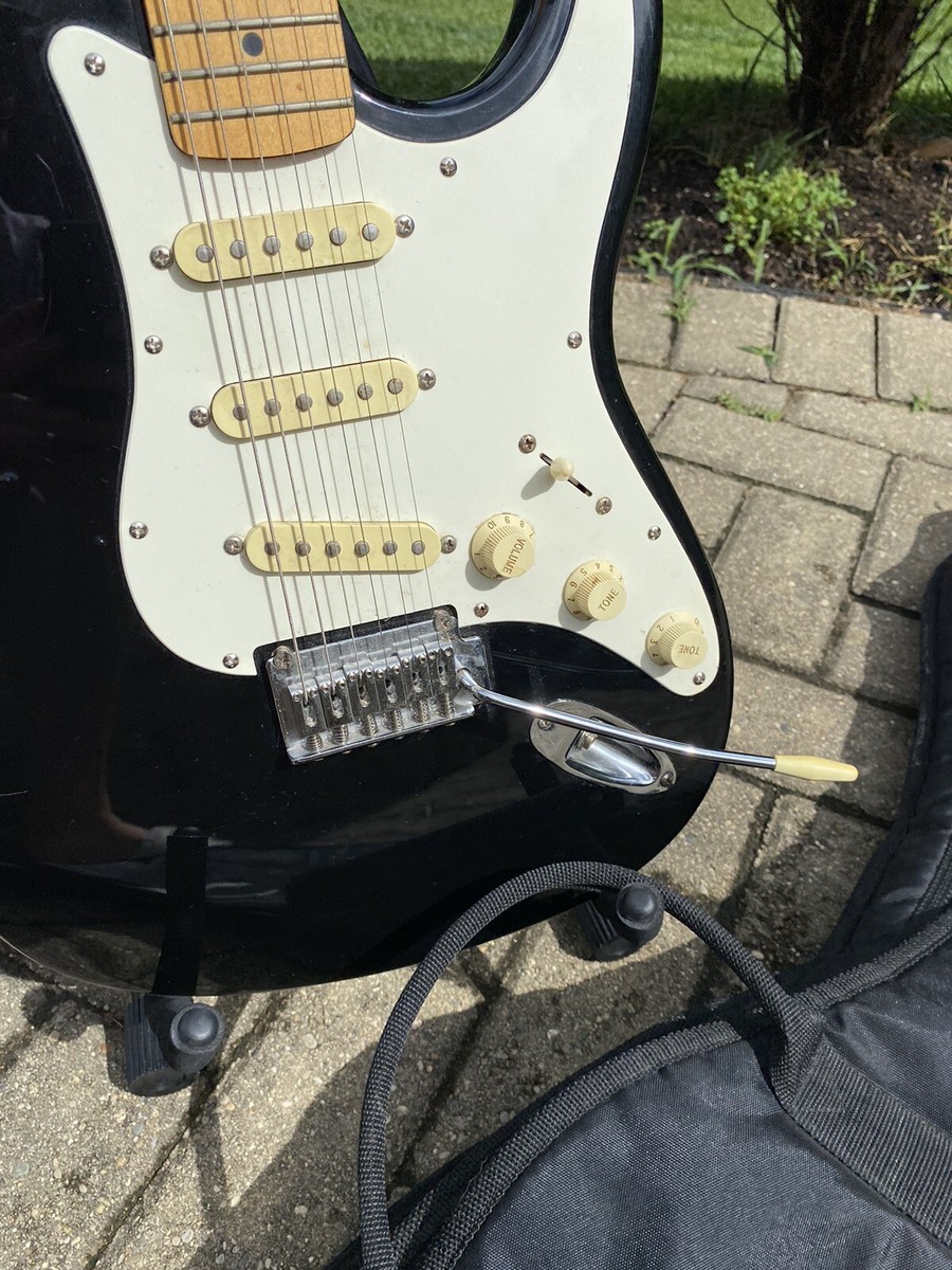 Vintage Epiphone By Gibson Black Electric Guitar Korea With Padded