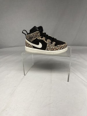 Jordan 1 Mid SE Leopard Black Pale Ivy Desert Ore bq6933-021 Toddler Size  9c | eBay