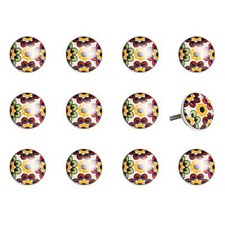 1.5" X 1.5" X 1.5" Yellow Blue And Red Knobs 12 Pack
