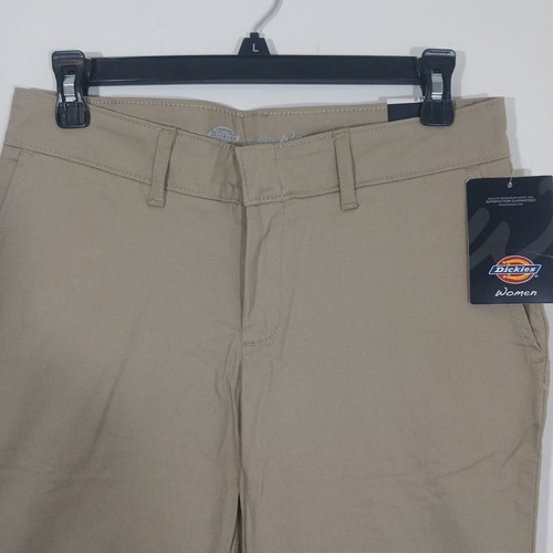 NWT Dickies Women's Wide Band Stretch Fabric Classic Fit Sz 2R Khaki Pants🚩 - Picture 8 of 9