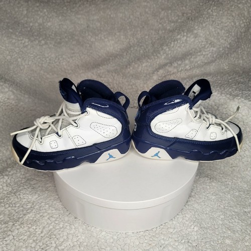 Nike Air Jordan 9 IX White University Blue 401812-145 Pre School Kids Shoes 7C - Picture 5 of 5