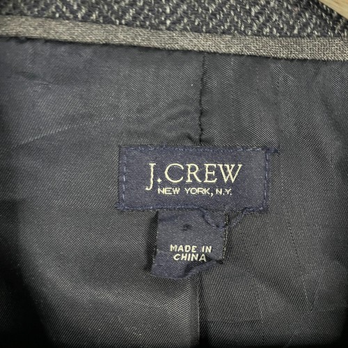 J Crew Sport Mantel Herren 38 S grau Ludlow Fischgrät Tweed Abraham Moon Wolle - Bild 3 von 15