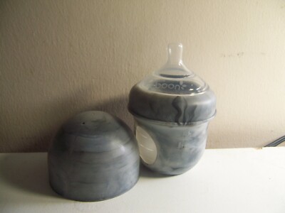 boon marble grey baby bottle   VGUC box blue
