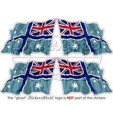 AUSTRALIEN Zivilluftverkehr F&auml;hnrich Wehende Flagge Fahne 50mm Aufkleber x4