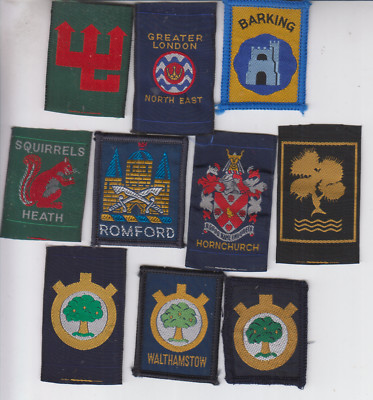 Pfadfinderabzeichen aus LONDON NORTH EAST County x 10 inkl. + Ext BELLEN