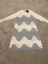 Uniqlo x Marimekko Women Merino-Blend A-Line Dress Off White S NWT