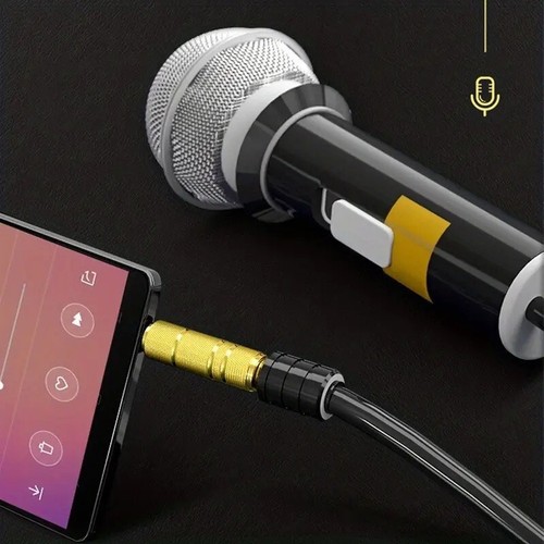 🎧 2x Gold 3.5mm to 6.35mm Audio Adapters Headphone Jack Converter AUX Stereo Pl - Picture 8 of 10