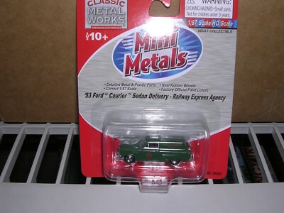 C.M.W. Mini Metals #30293 1953 Ford Courier Sedan Delivery ''R.E.A.'' H.O. 1:87