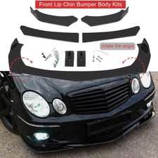 Glossy Black Front Bumper Lip Splitter Spoiler For Mercedes-Benz W211 E63 AMG