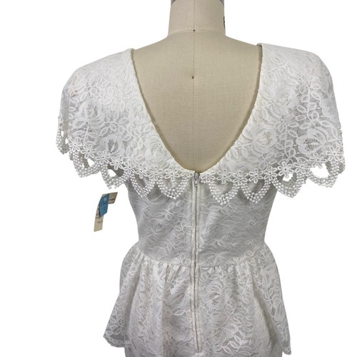 Vintage 60's-70's White Multilayered Lace dress Rockabilly Wedding VLV Size 9 - Picture 3 of 12