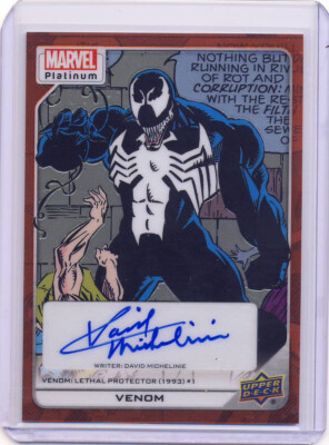 値下げ可能です！【激レア】ヴェノム/Venom 作者直筆サイン入り 2023 Marvel Platinum Creator Auto Orange Autograph 124 Venom 15/25