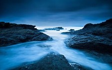 Landscape nature rocks long exposure Custom Gaming Mat Desk