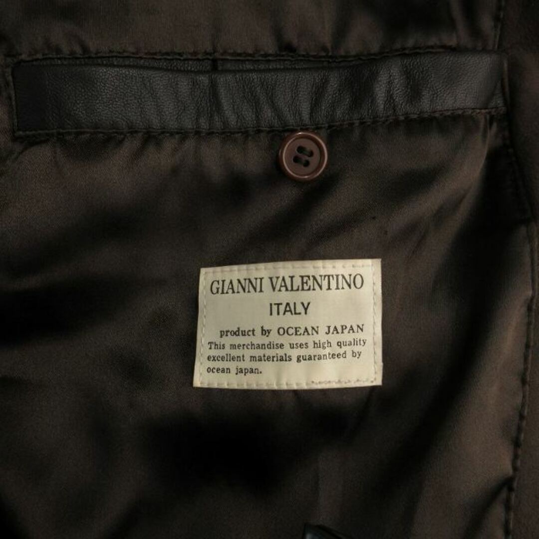 Gianni Valentino Jacket Lamb Leather Long Sleeves LL Brown Gianni Valentino Jacket Lamb Leather Long Sleeves LL Brown