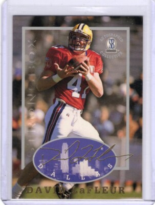 1997-98 Score Board Autographed Collection - Strongbox #34 David LaFleur (RC)