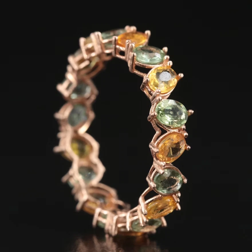 14K розовое золото сапфир вечность группы - Изображение 4 из 4