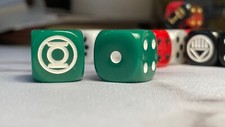 Green Lantern Corps Heroclix custom D6 dice pair