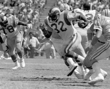 Los Angeles Rams RB Cullen Bryant sprints past Houston Oilers Greg - Old Photo 2