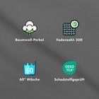 Bettwäsche 100%Baumwolle Perkal Bettbezug Deckenbezug Kissenbezug Reißverschluss