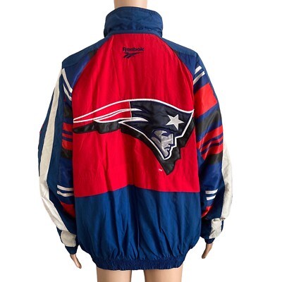 VINTAGE 90s New England Patriots Jacket Pro Line M Red Blue Reebok