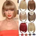 Topper Neat Bangs As Real Human Hair Extensions Clip in Fringe Fake Hair piece