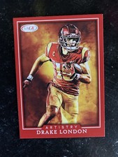 2022 SAGE Hit Artistry Red #ART-DL2 Drake London Rookie RC - USC / Atlanta MINT