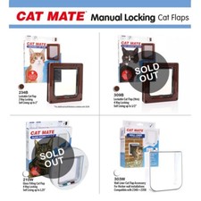 Cat Mate Locking Cat Flap Door 2-Way Locking
