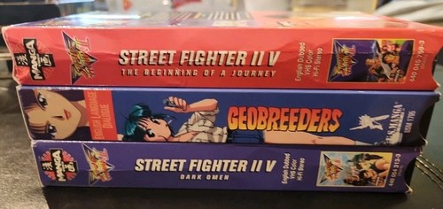 Geobreeders VHS 1999 Street Fighter II U.S. Manga Corps Anime Lot - Picture 7 of 9