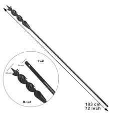 Flexible Wood Auger Bit 72" Long with Guide Ball/-