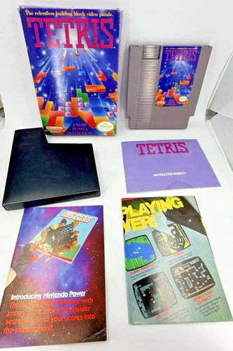 Nintendo NES TETRIS Game Complete in Box Vintage CIB