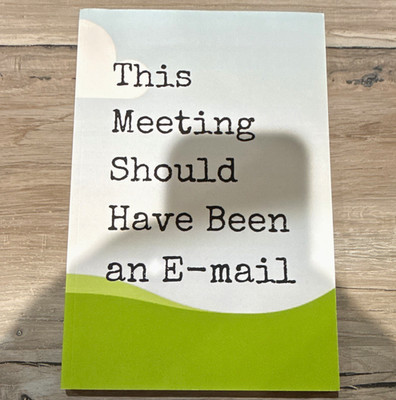 This Meeting Should Have Been an E-mail Lined Notes Journal Notebook