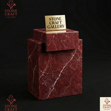 Table D'Appoint En Marbre Rosso Levanto, Décor De Salon Moderne