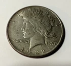 USA Peace Dollar • 1922 AU (Almost Uncirculated). 0.900 Silver