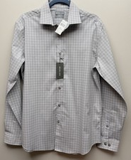 NEW Michael Kors Men s Gray Long Sleeve Slim Fit Button Up Shirt Sz. 16 34/35