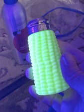 Antique Uranium Glass Corn Shaker Strong Glow