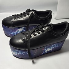 Vintage Hot Topic cosmic space platform shoes Goth Chunky New