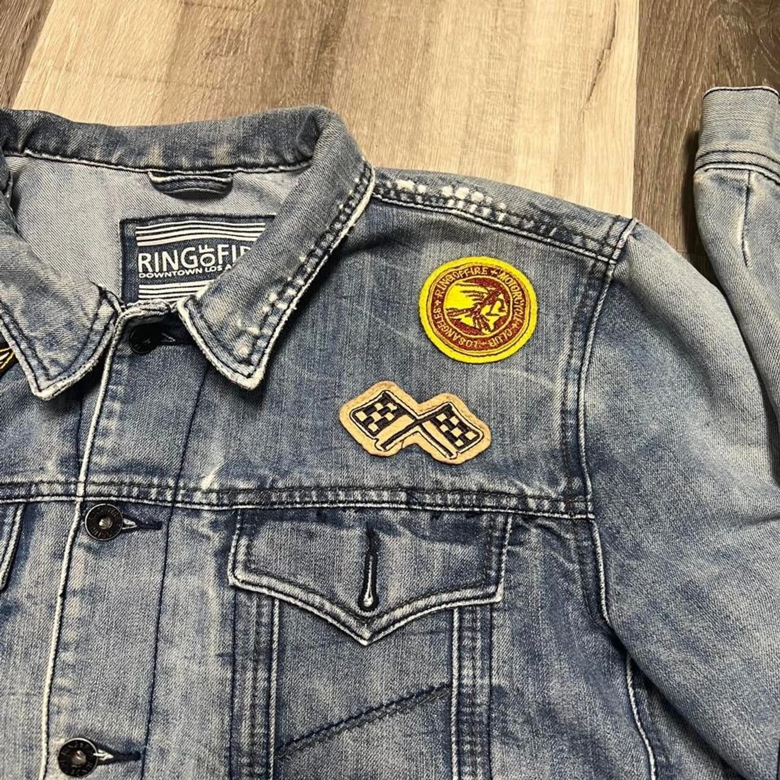 Ring Of Fire Patched Denim Jacket image 4