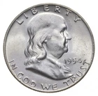 Choice Unc 1954-D Franklin Half Dollar Gem BU From Original Roll *0103
