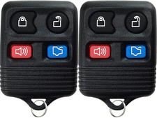 2 Keyless Replacement Keyless Entry Remote Control Key Fob Transmitter Black