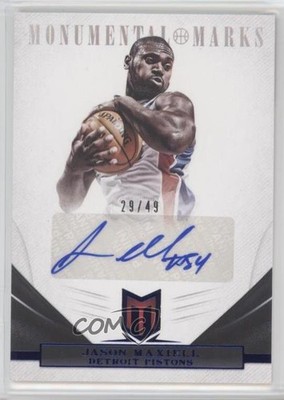 2012-13 Panini Momentum Monumental Marks Blue 29/49 Jason Maxiell #275 Auto 8i6