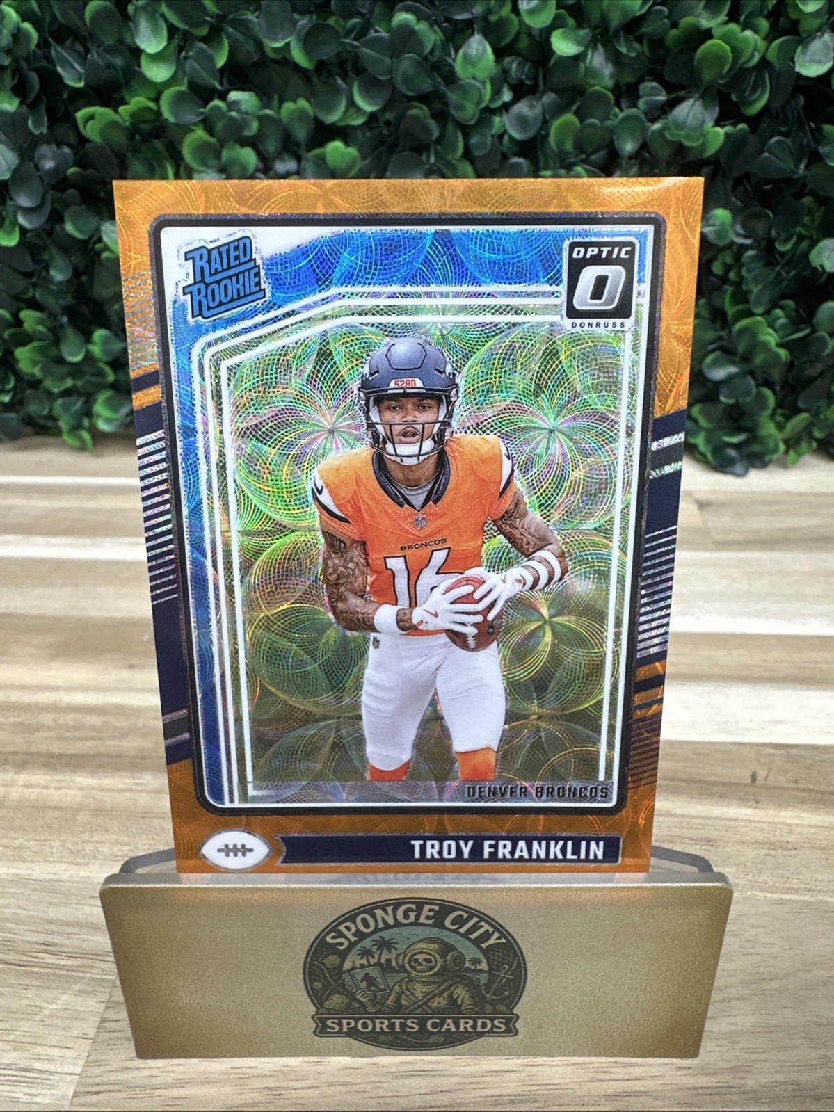 Troy Franklin 2024 Panini Donruss Optic #294 Rookie Orange Scope /79 SP RC