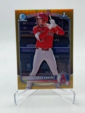 2025 BOWMAN CHROME LUCAS RAMIREZ RC GOLD REFRACTOR #D 31/50 SP ANGELS 1ST