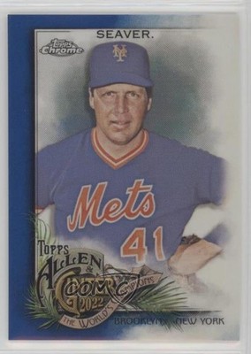 2022 Topps Allen & Ginter Chrome Blue Refractor 41/150 Tom Seaver #126 HOF 3q5