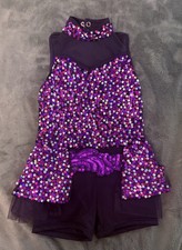 Girls Dance Purple Unitard Dress