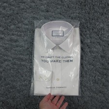 Charles Tyrwhitt Dress Shirt Mens 15.5 32 White Non Iron Poplin Slim Fit NWT
