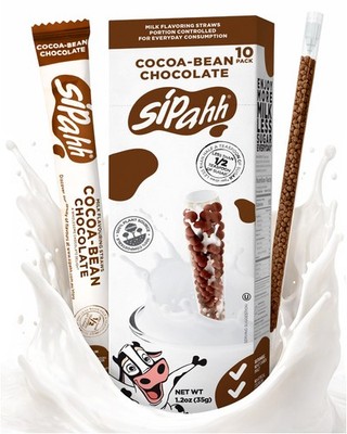 Sipahh Chocolate Milk Straws 10 Pack Flavoured Straws Milk Low Sugar Cocoa