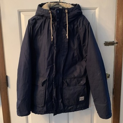 H&M L Large Navy Winter Coat Jacket Parka Men s Divided