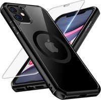 HandyhüLle FüR Iphone 11 6,1 Zoll Schwarz StoßFest Mit Panzer Schutzglas Magsafe